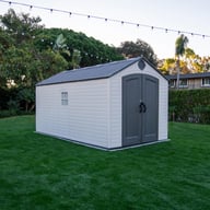 Lifetime 8x15 Plastic Shed Garden With Mower