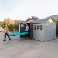 Lifetime 15x8 Plastic Shed Garden With People