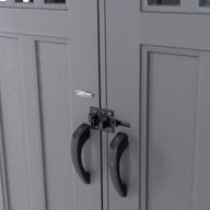 Lifetime 15x8 Plastic Shed Door Handles Detail