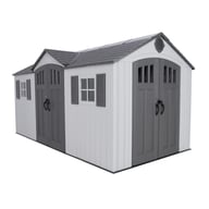 Lifetime 15x8 Plastic Shed Front Angle