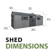 Lifetime 20x8 Plastic Shed Dimensions Diagram