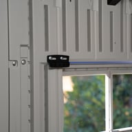 Lifetime 8x20 Plastic Shed Door Lock Detail