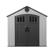 Lifetime 8x20 Plastic Shed Front Window View