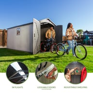 Lifetime 7x14 Plastic Shed Bicycle Storage