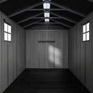 Lifetime 7x14 Plastic Shed Interior Doors View