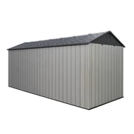 Lifetime 16.5x7 Side Entry Plastic Shed Angled Studio View