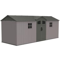 Lifetime 18.5x7 Side Entry Plastic Shed Angled Studio View