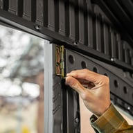 Lifetime 18.5x7 Side Entry Plastic Shed Door Latch Detail