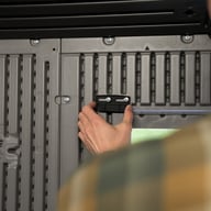 Lifetime 18.5x7 Side Entry Plastic Shed Door Lock Detail