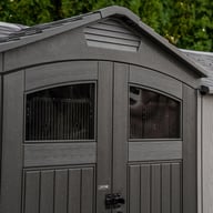 Lifetime 18.5x7 Side Entry Plastic Shed Front Doors View