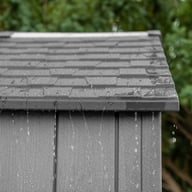 Lifetime 18.5x7 Side Entry Plastic Shed Roof Ridge Detail