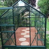 6x12 Green Vitavia Venus Greenhouse in Toughened Glass