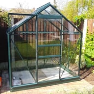 6x4 Green Vitavia Venus Greenhouse with Toughened Glass in Green
