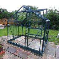 6x6 Vitavia Venus Greenhouse with Horticultural Glass in Green