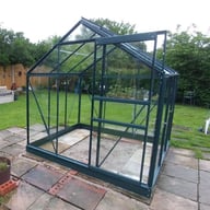 6x6 Vitavia Venus Greenhouse with Horticultural Glass in Green