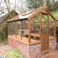 6x8 Swallow Kingfisher Wooden Dwarf Wall Greenhouse