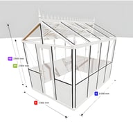 7x10 Janssens Helios Retro Greenhouse White
