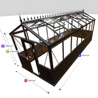 7x20 Janssens Helios Retro Greenhouse Black