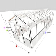 7x20 Janssens Helios Retro Greenhouse White