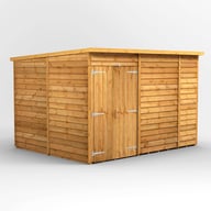 Power 10x8 Overlap Pent Shed No Windows DD