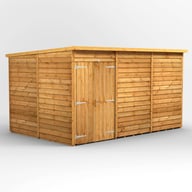 Power 12x8 Overlap Pent Shed No Windows DD
