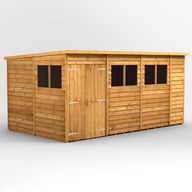 Power 14x8 Overlap Pent Shed DD