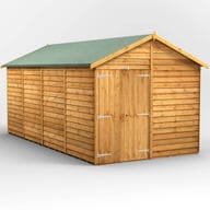 Power 16x8 Overlap Apex Shed No Windows Double Doors