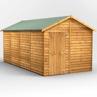Power 16x8 Overlap Apex Shed No Windows Single Door