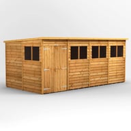 Power 16x8 Overlap Pent Shed DD