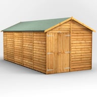 Power 18x8 Overlap Apex Shed No Windows Double Doors
