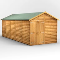 Power 20x8 Overlap Apex Shed No Windows Double Doors