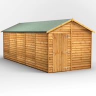 Power 20x8 Overlap Apex Shed No Windows Single Door