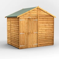 Power 6x8 Overlap Apex Shed No Windows Double Doors