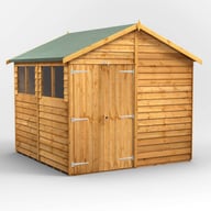 Power 8x8 Overlap Apex Shed Optional Double Doors