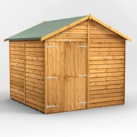 Power 8x8 Overlap Apex Shed No Windows Double Doors