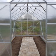 8x12 Vitavia Jupiter Silver Greenhouse Polycarbonate Glazing Interior