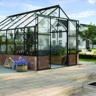 8x14 Vitavia Cassandra Black Dwarf Wall Greenhouse