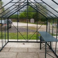8x14 Vitavia Phoenix Green Greenhouse Toughened Glazing Interior