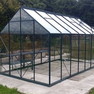 8x14 Vitavia Phoenix Green Greenhouse Toughened Glazing Rear