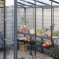 8x6 Grey Vitavia Freya Greenhouse Door Detail