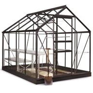 8x6 Halls Popular Greenhouse Black