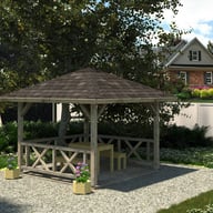 Palmako Betty 3x3m Wooden Pavillion in Grey Dip