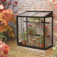 2x3 Access-Harlow Aluminium Mini Lean to Greenhouse in Black