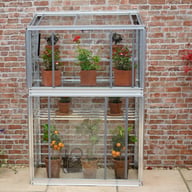 2x3 Access Harewood Lean To Growhouse Toughened Glass in Alloy