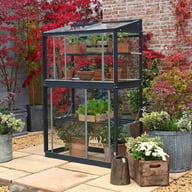 2x3 Access Harewood Lean To Growhouse Toughened Glass in Anthracite