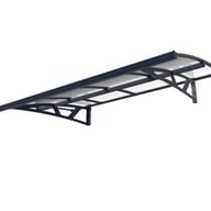 Palram Canopia Amsterdam 2230 Door Canopy Dark Grey Clear