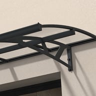 Palram Canopia Amsterdam 2230 Door Canopy Dark Grey with Gutter