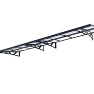 Palram Canopia Amsterdam 4460 Door Canopy Dark Grey Clear