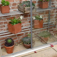 1x3 Access Half Westminster Mini Lean To Greenhouse Aluminium Finish