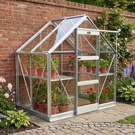 elite 6ft apex lean to greenhouse silver